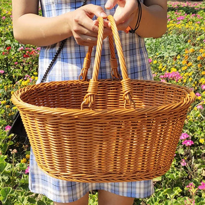 Outdoor Picnic Storage Container With Handle Lightweight  Basket