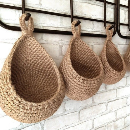 Handwoven Wall Hanging Fruit Vegetable Basket