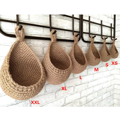 Handwoven Wall Hanging Fruit Vegetable Basket