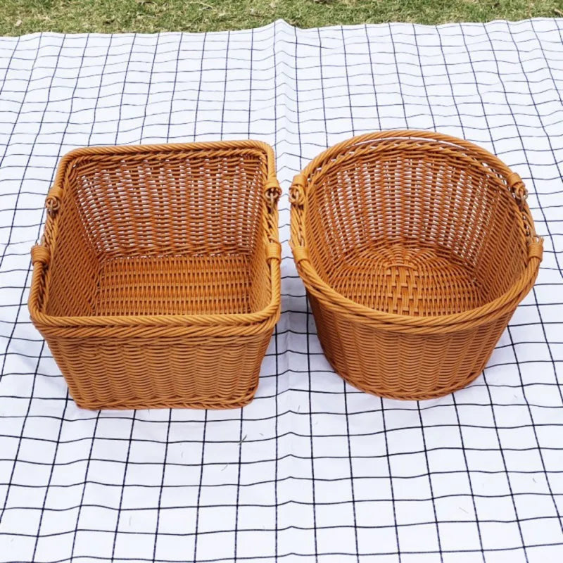 Outdoor Picnic Storage Container With Handle Lightweight  Basket