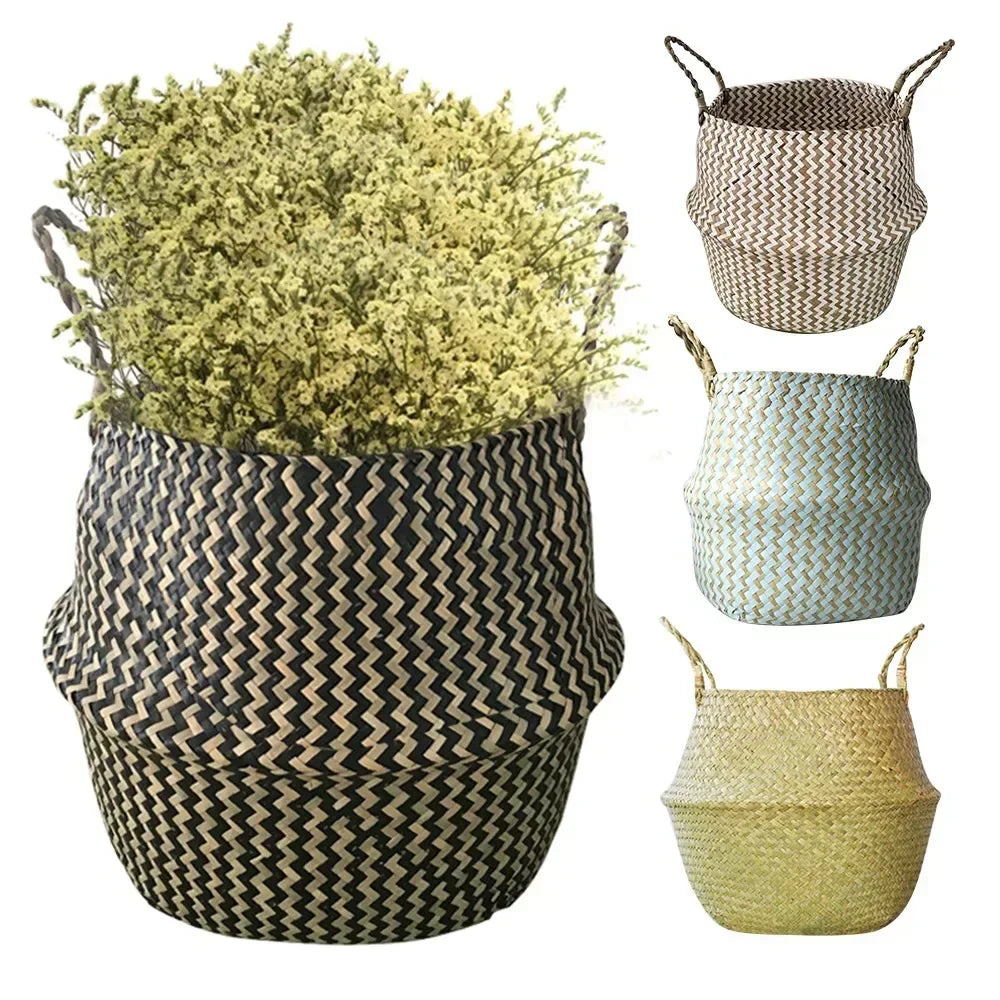 Seagrass Clothing Storage Basket Home Decoration